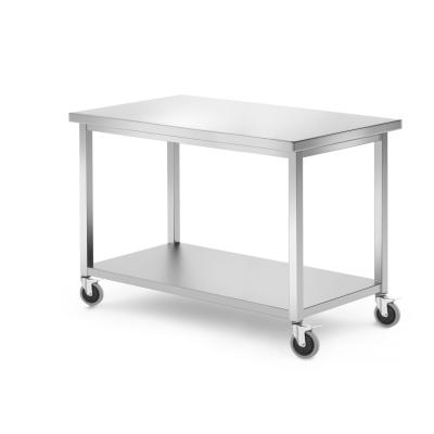 Mobilní stůl, s policí – přišroubovaný, HENDI, Kitchen Line, 1200x600x(H)850mm | 815793